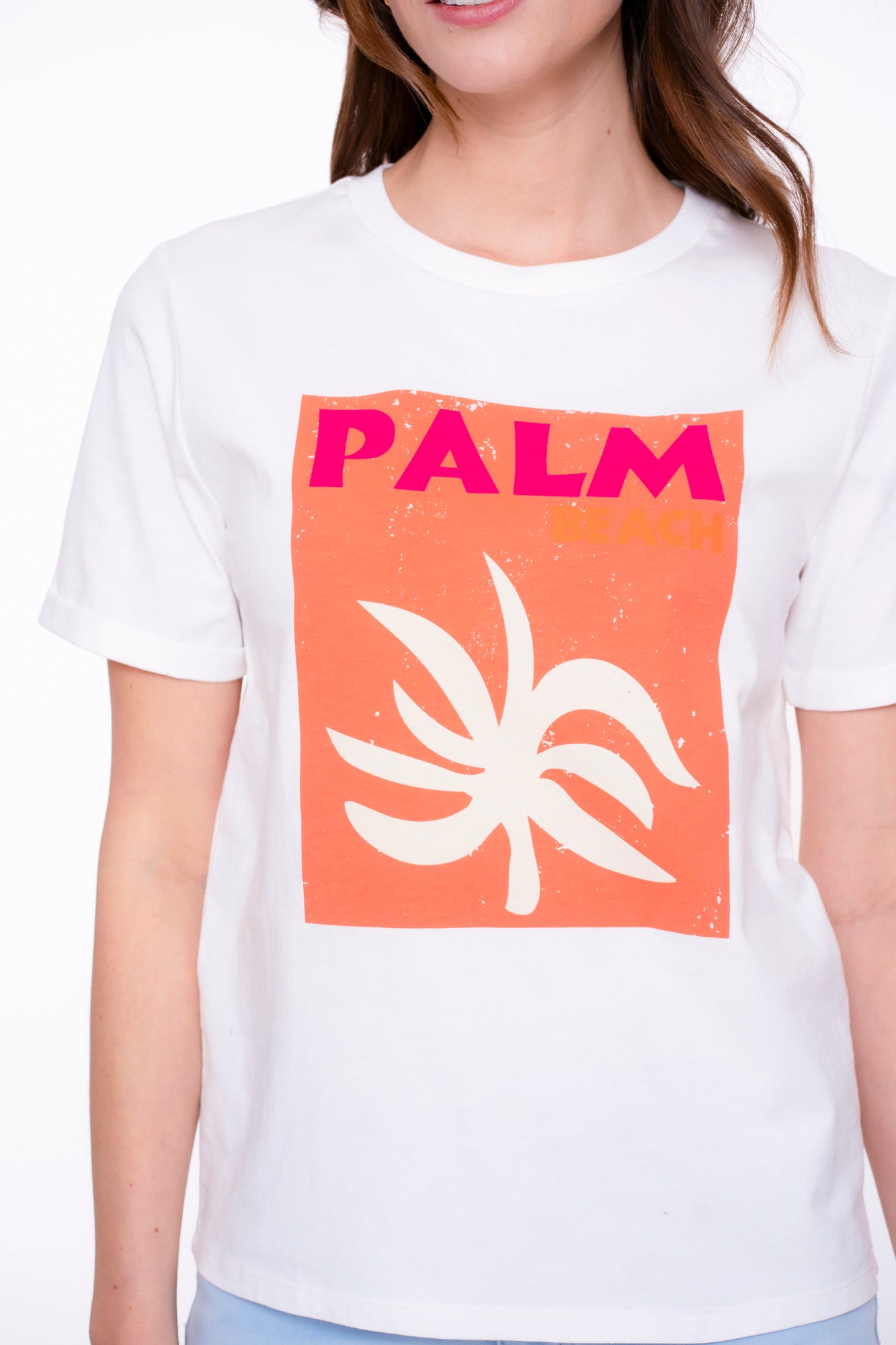 Geisha Fashion dames basic T-shirt met palmprint