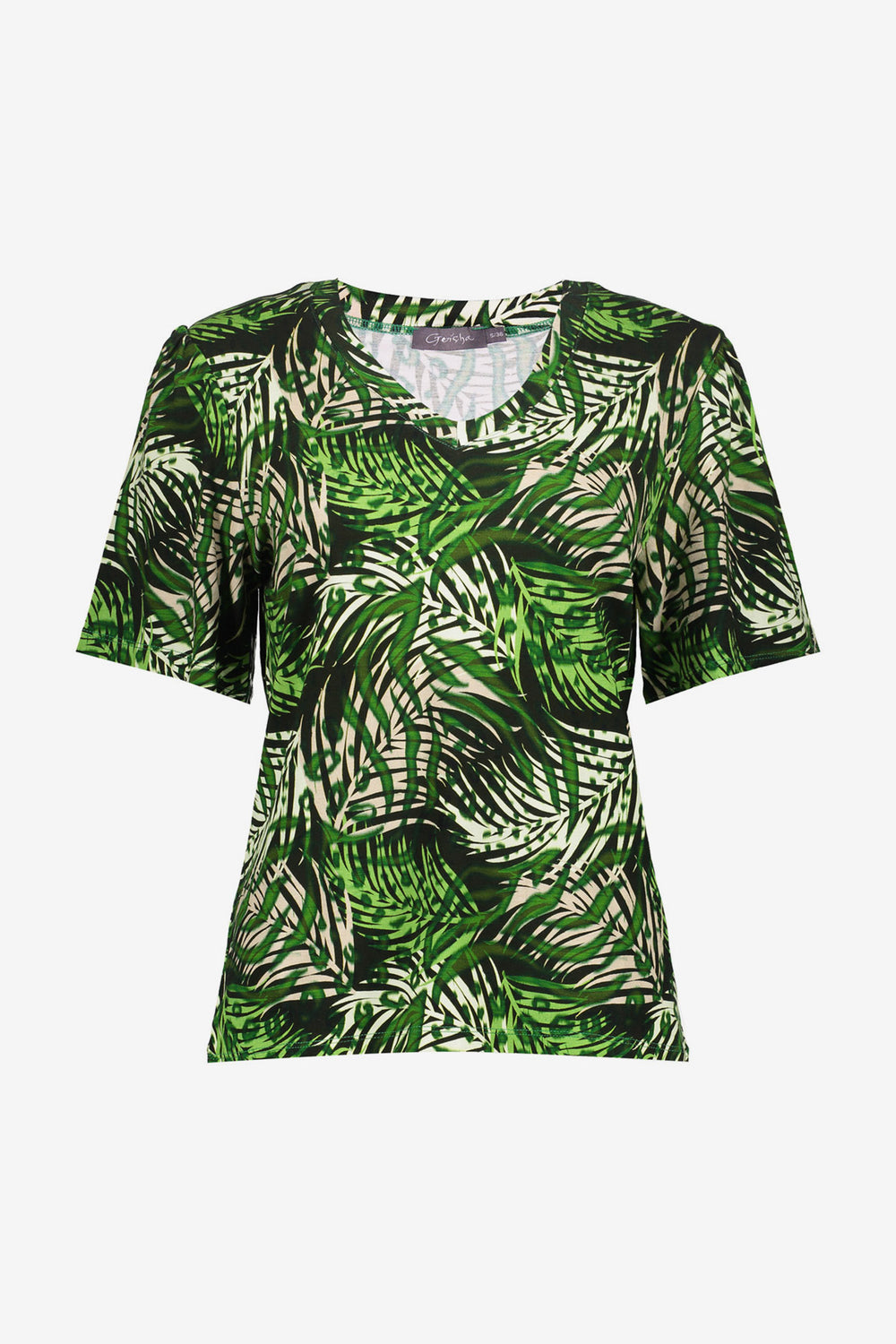 Geisha dames T-shirt met V-hals en print
