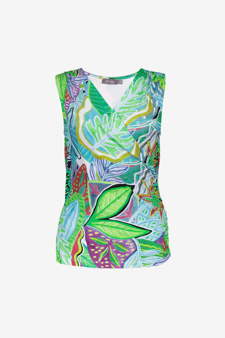 Geisha dames omslag top met print