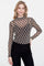 Geisha dames mesh top met grafische print