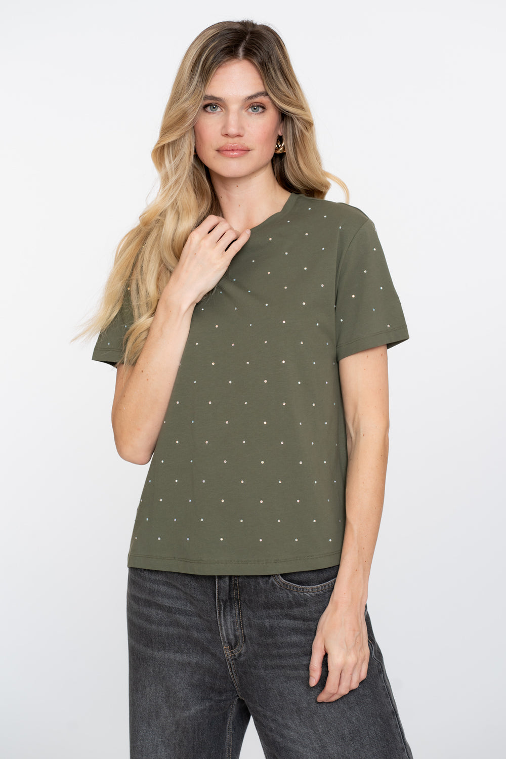 Geisha dames T-shirt met strass-steentjes