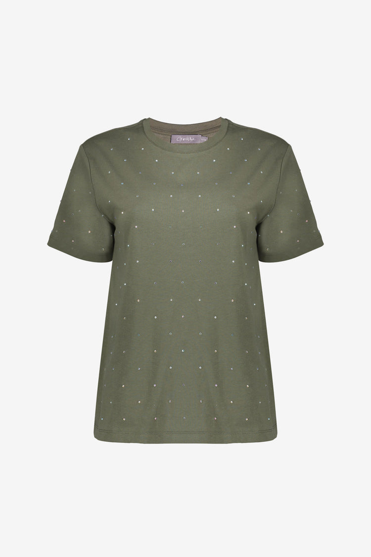 Geisha dames T-shirt met strass-steentjes