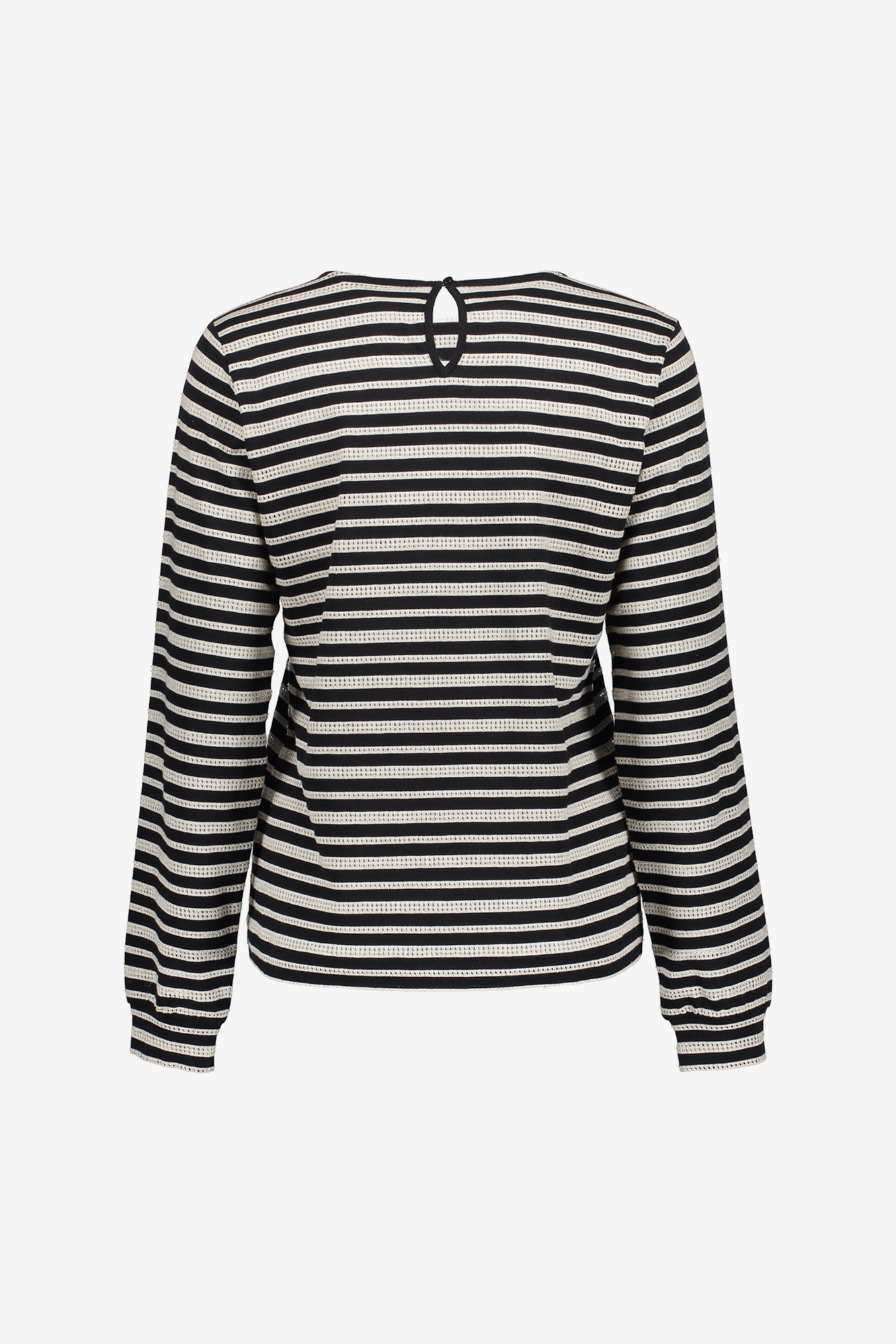 Geisha dames striped ajour top
