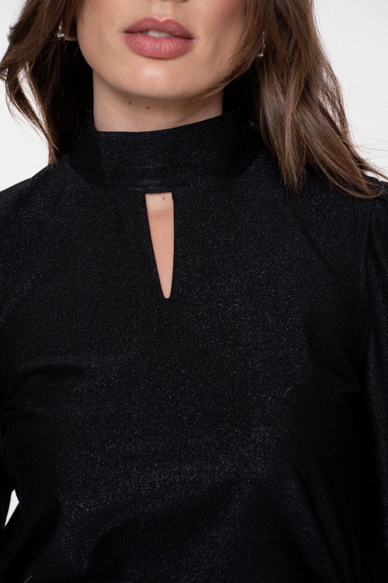 Geisha dames choker top met pofmouwen