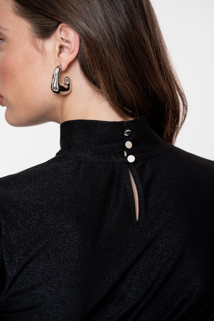 Geisha dames choker top met pofmouwen