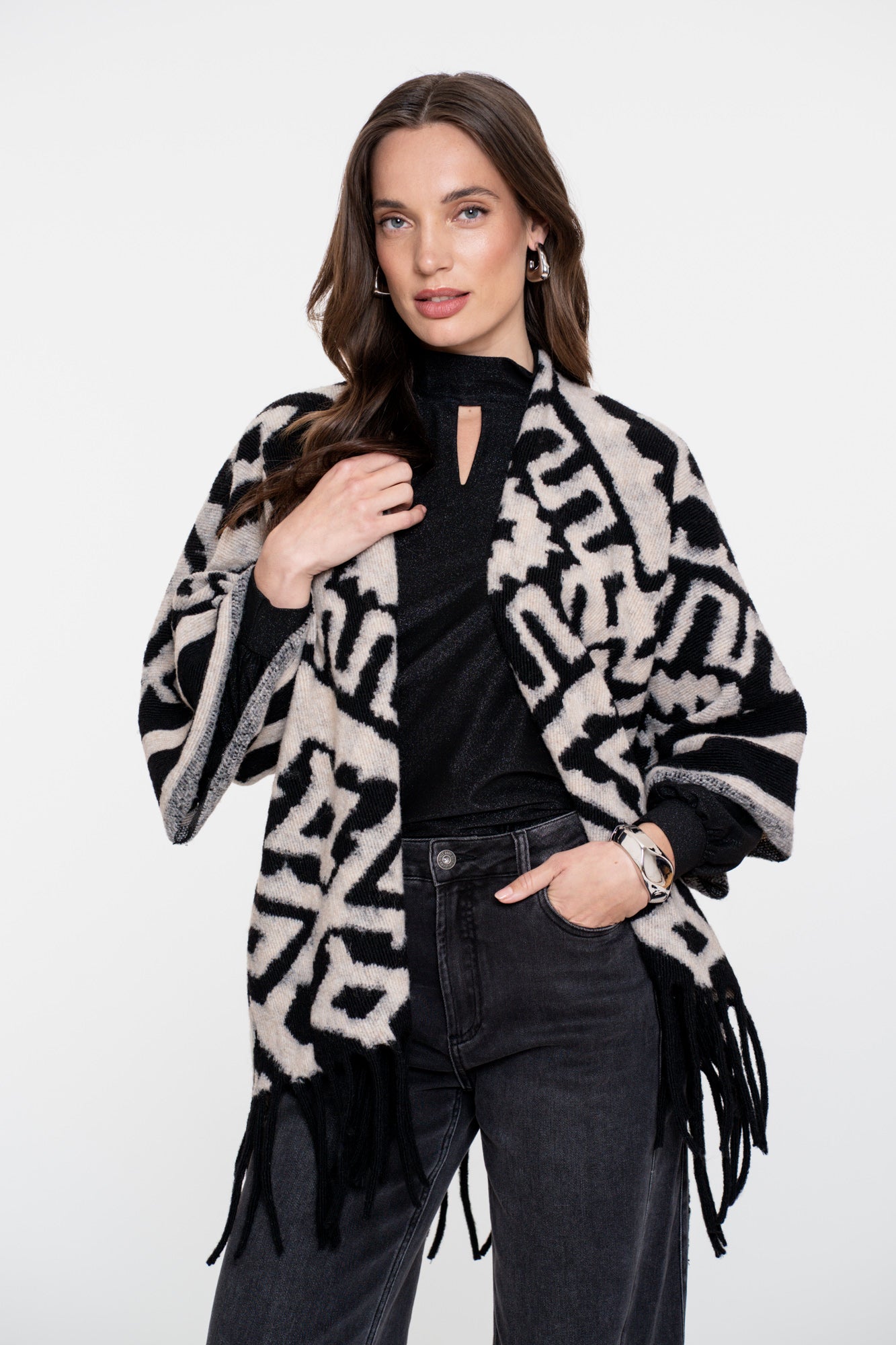 Geisha dames choker top met pofmouwen
