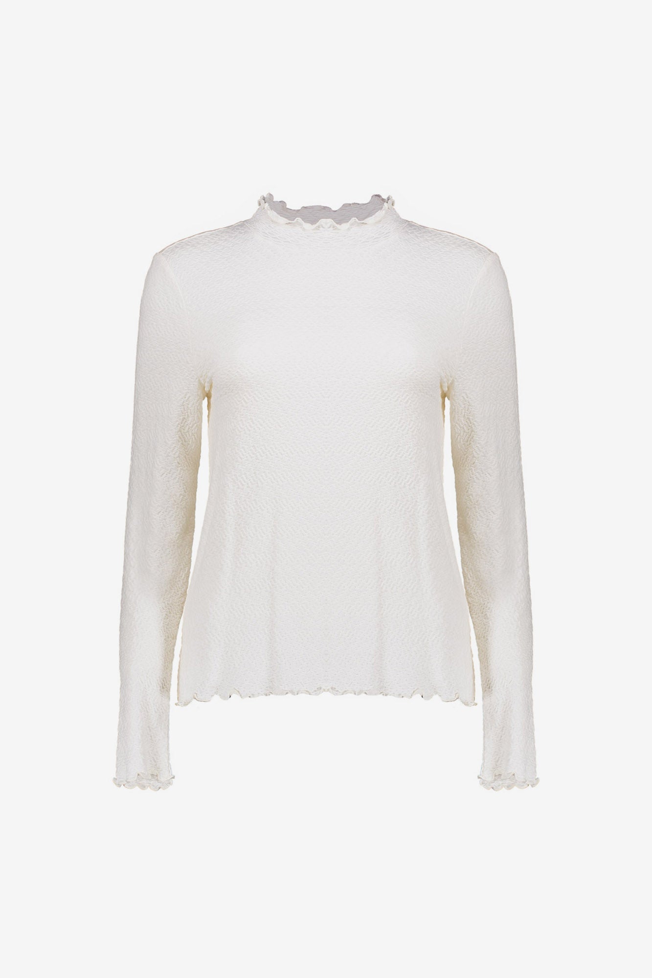 Geisha dames basic top met ruffles
