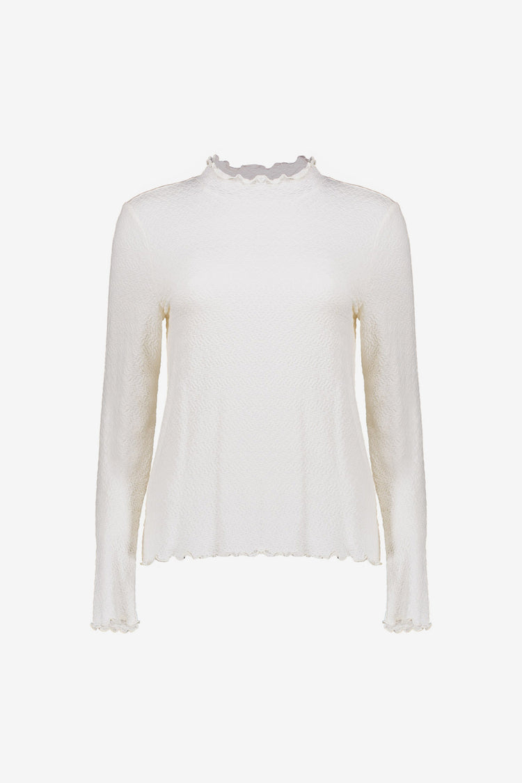 Geisha dames basic top met ruffles