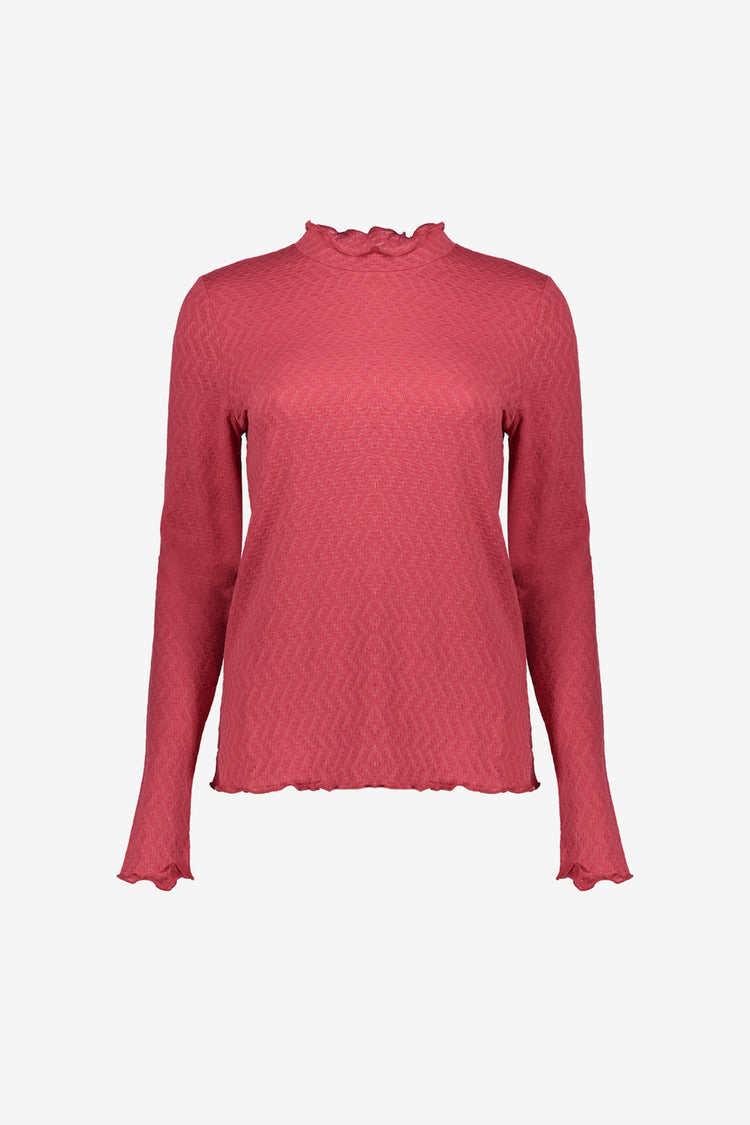 Geisha dames basic top met ruffles