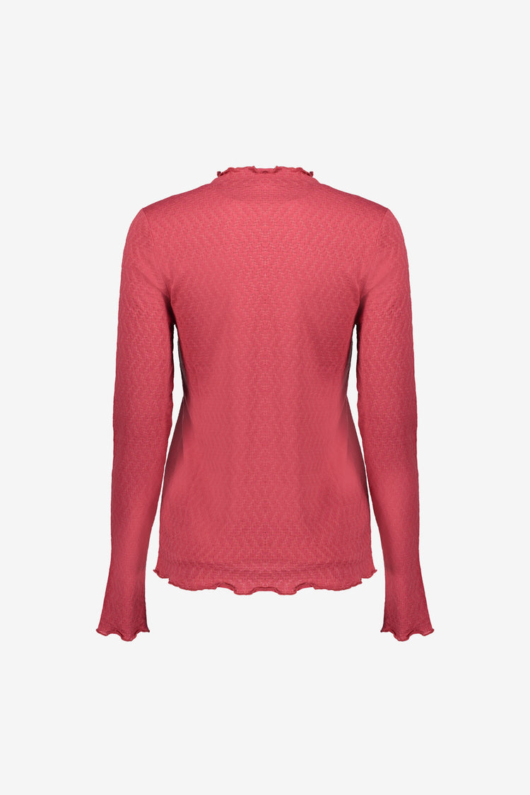 Geisha dames basic top met ruffles