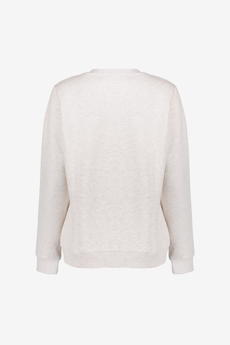 Geisha dames sweater met strik chestprint