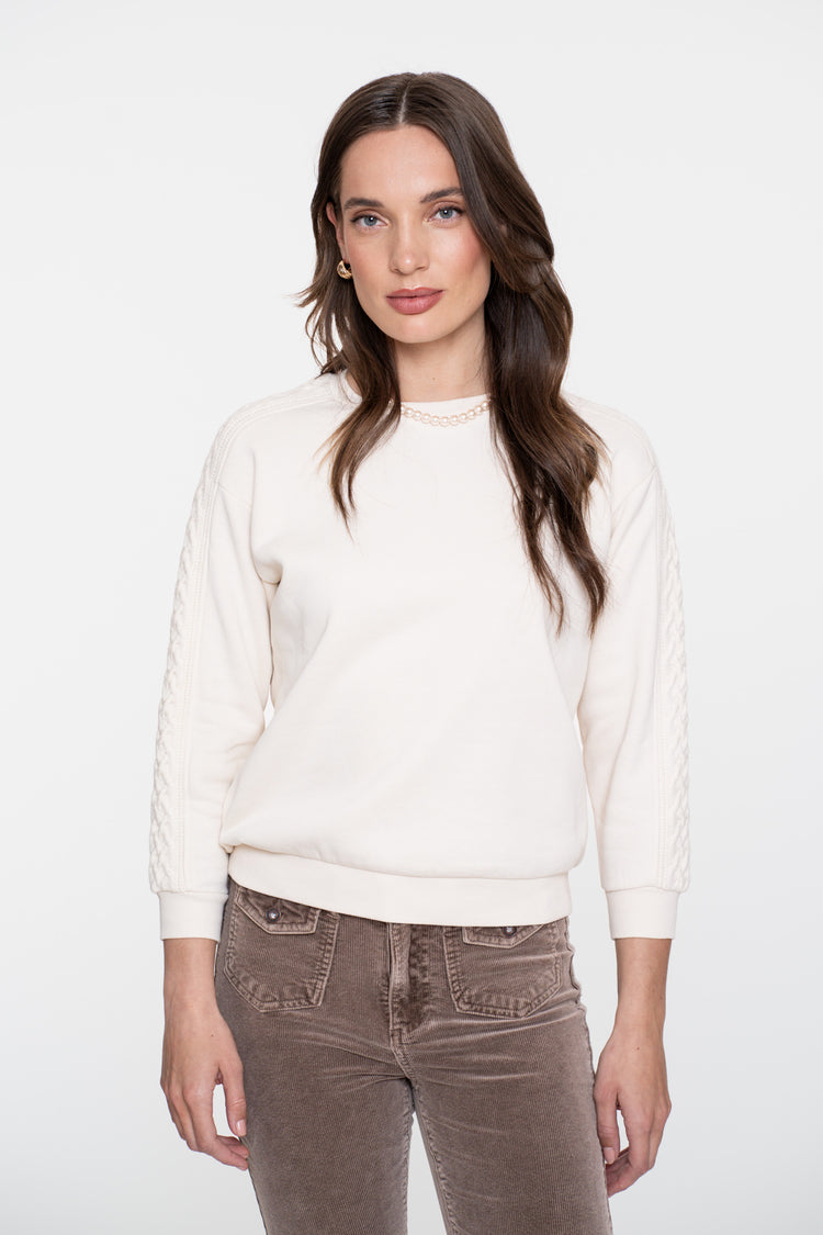 Geisha dames sweater met knitted detail