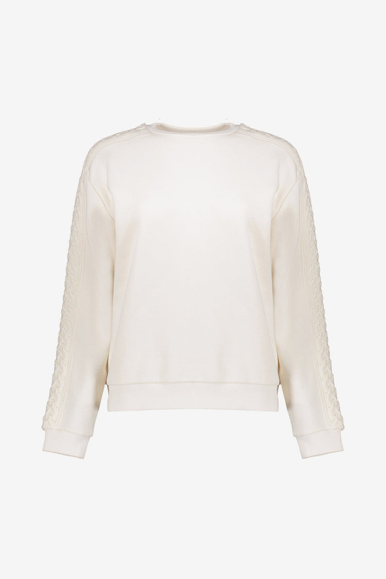 Geisha dames sweater met knitted detail