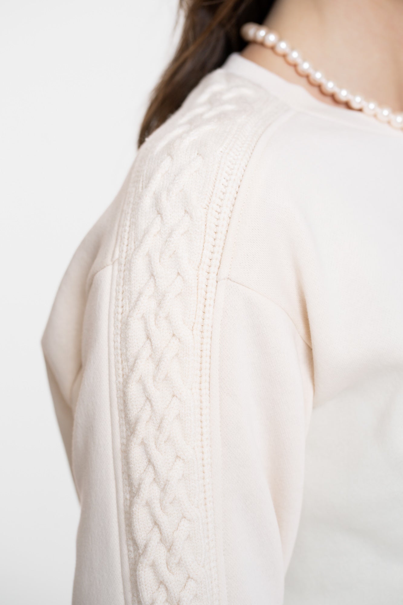 Geisha dames sweater met knitted detail