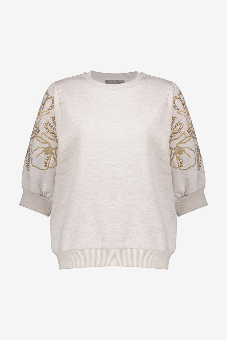 Geisha dames sweater met sierlijke dessin