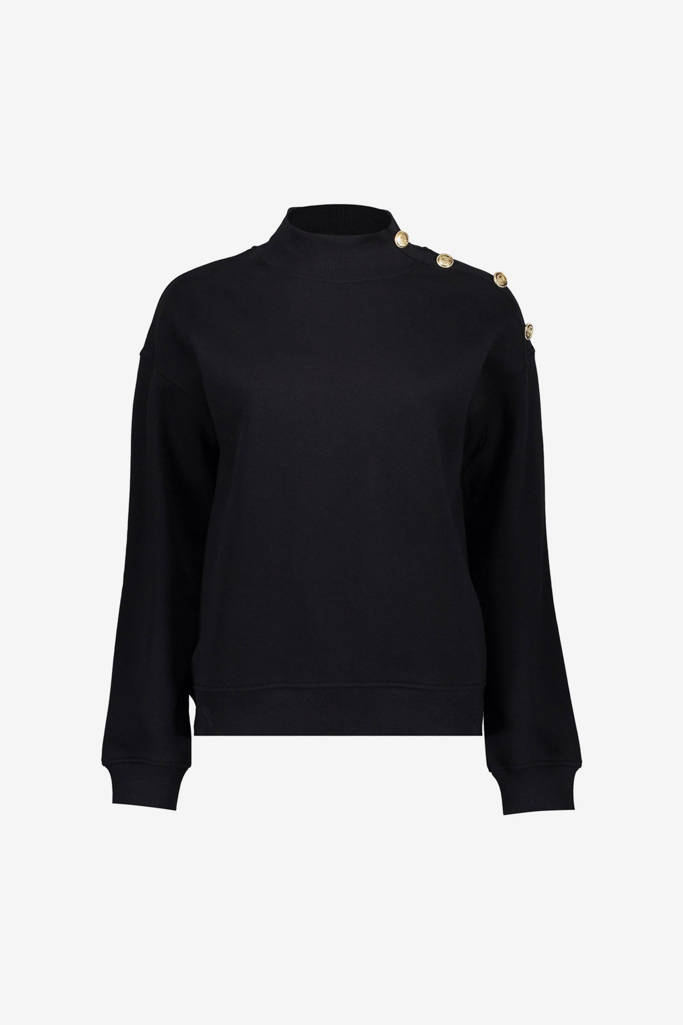 Geisha dames sweater met gouden buttons