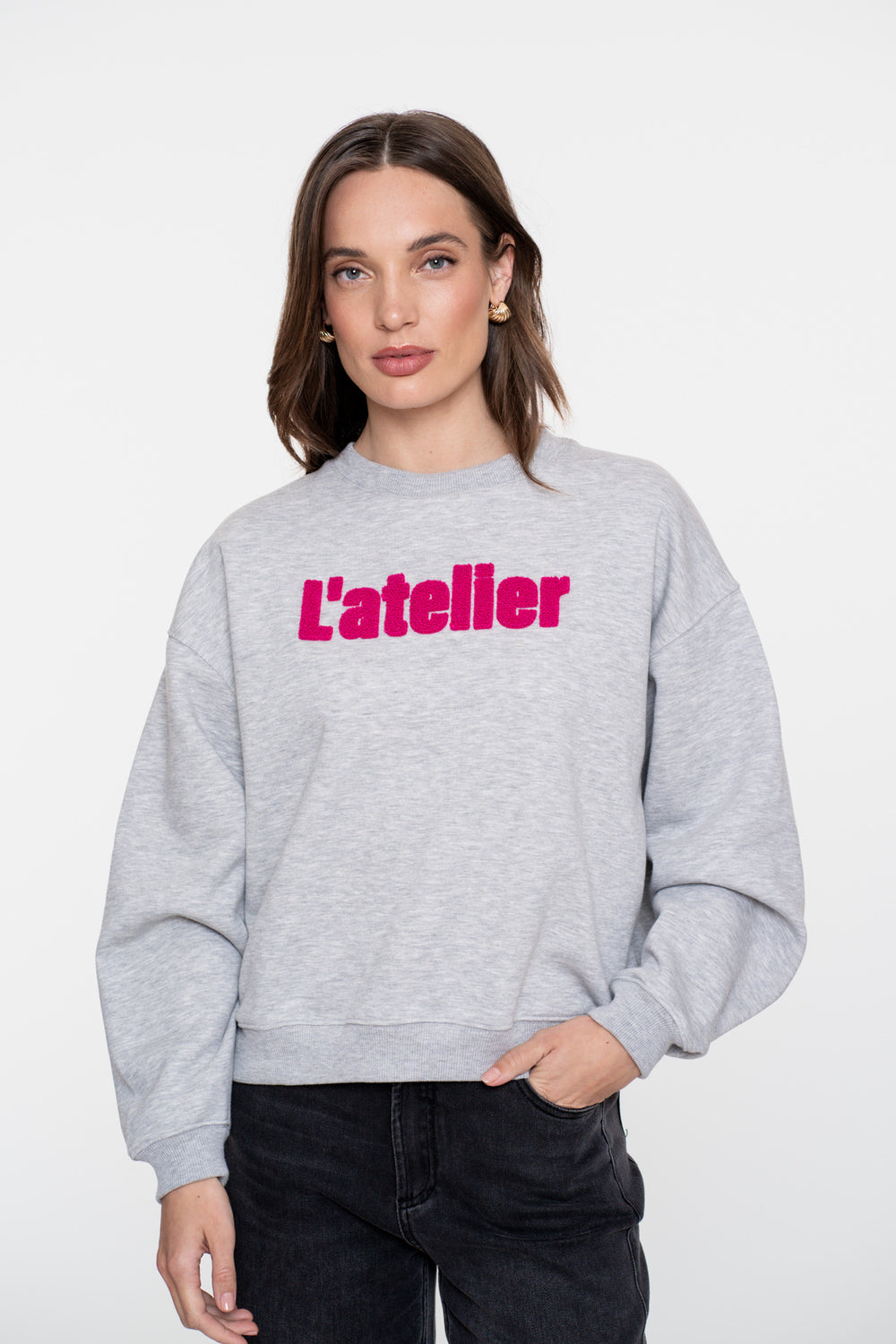 Geisha dames oversized sporty sweater 'L'atelier'