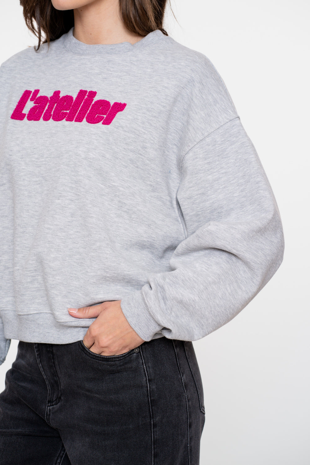 Geisha dames oversized sporty sweater 'L'atelier'