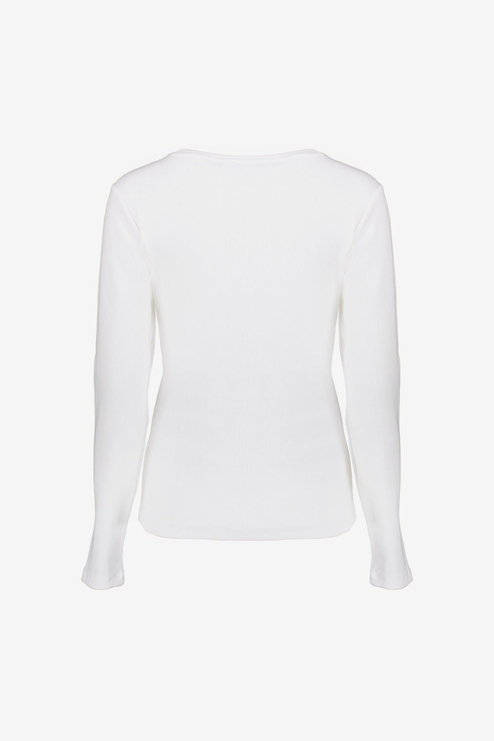 Geisha dames basic ribgebreid T-shirt met lange mouwen