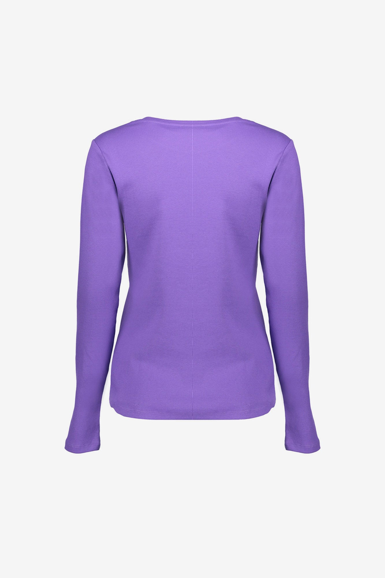Geisha dames basic ribgebreid T-shirt met lange mouwen