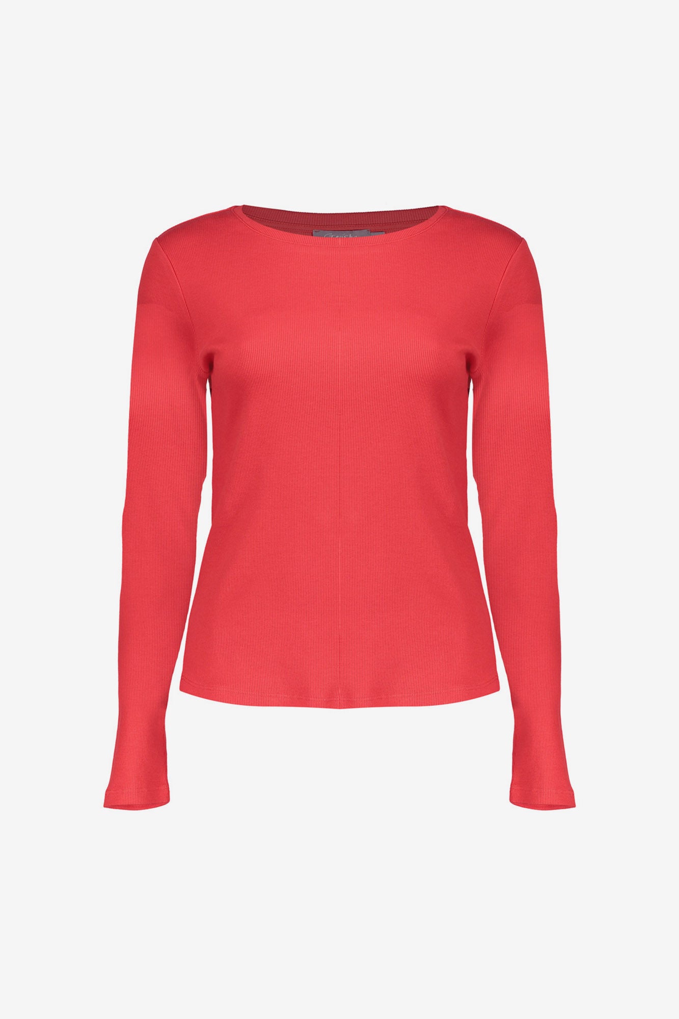 Geisha dames basic ribgebreid T-shirt met lange mouwen