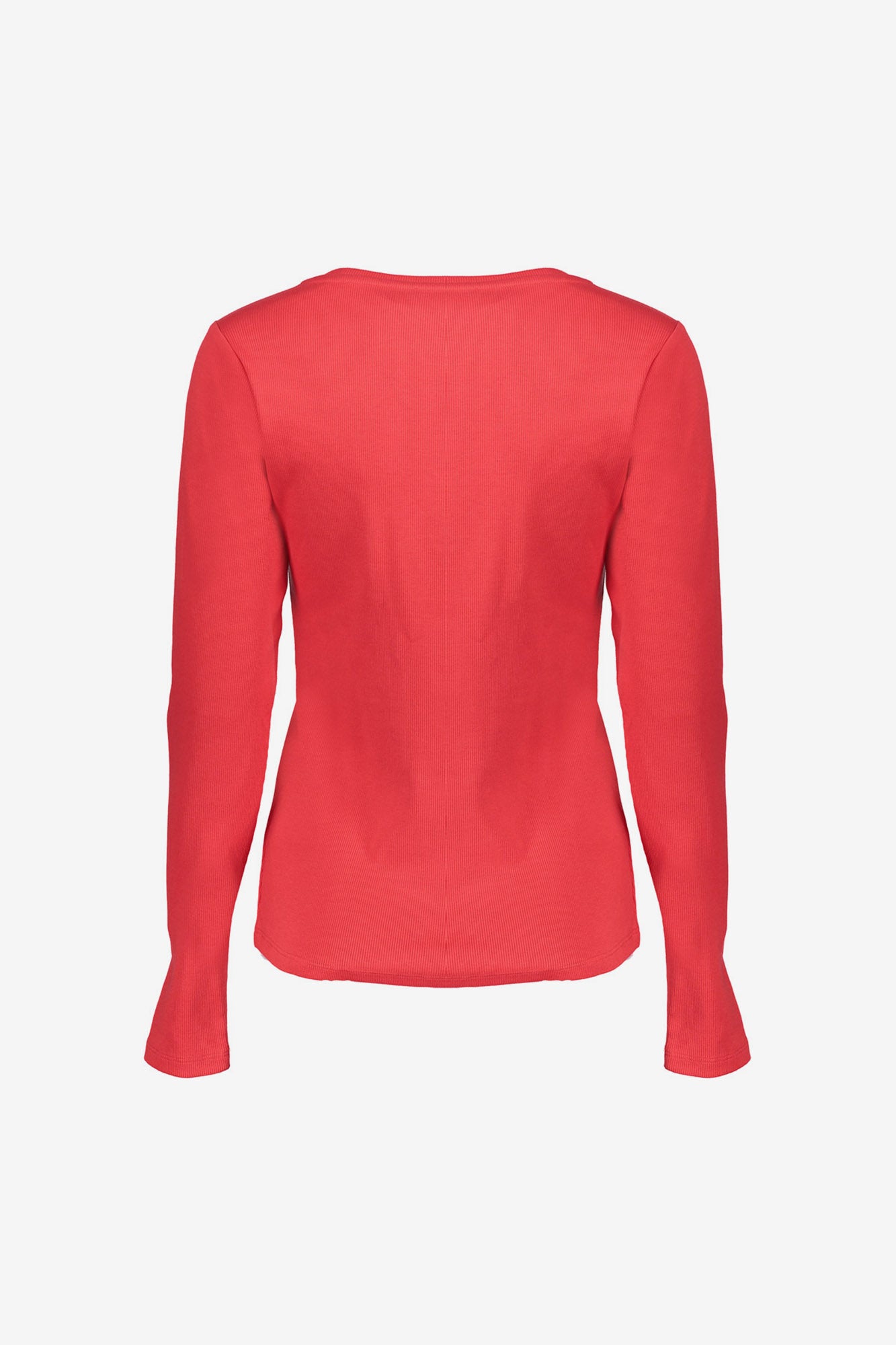 Geisha dames basic ribgebreid T-shirt met lange mouwen