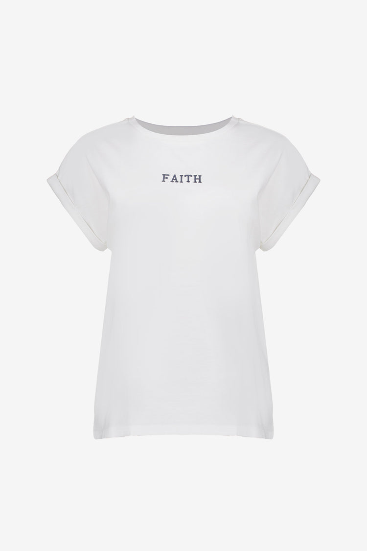 Geisha dames basic T-shirt met embrodery tekst
