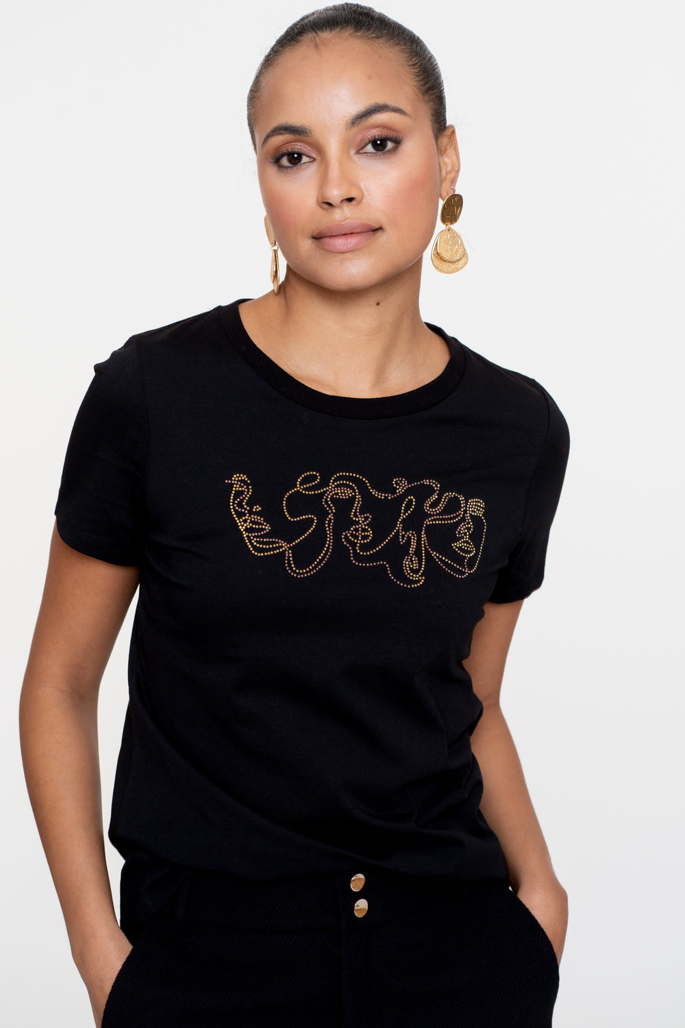 Geisha dames Arty face T-shirt
