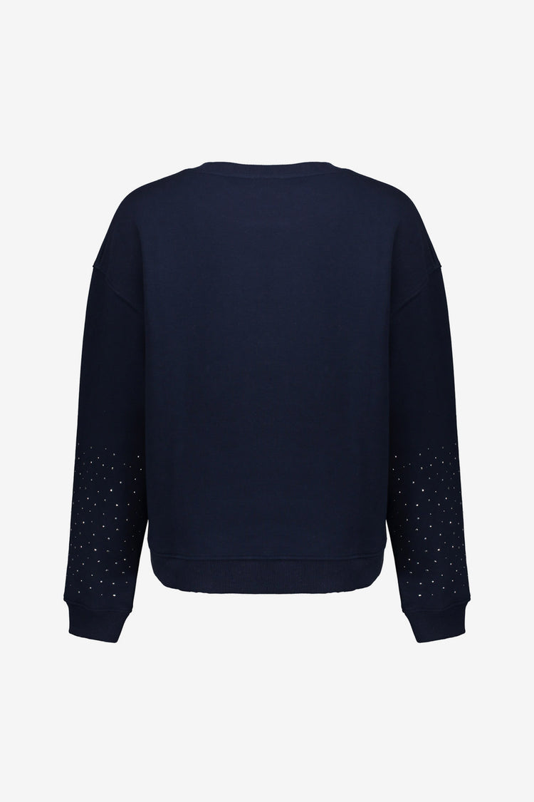 Geisha dames navy rhinstone sweater