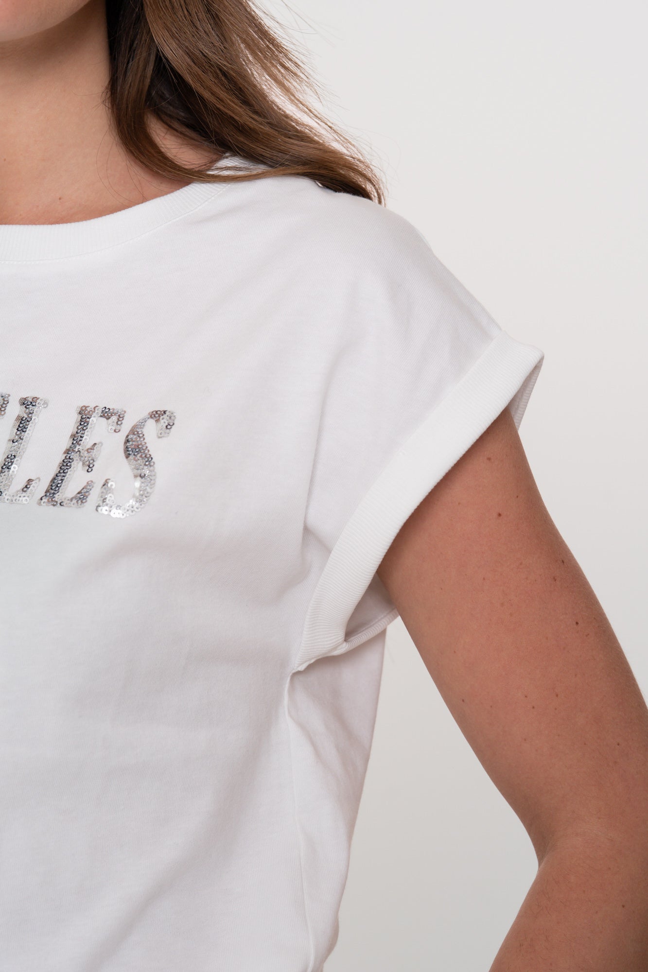 Geisha dames T-shirt 'Miracle' met omgeslagen mouwen