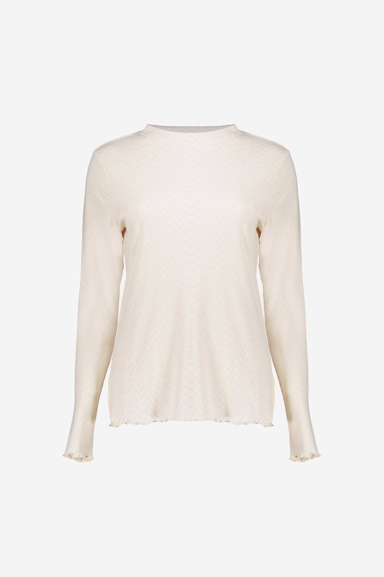 Geisha dames zigzag ajour geweven top