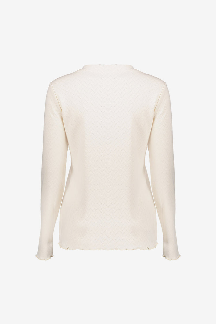 Geisha dames zigzag ajour geweven top