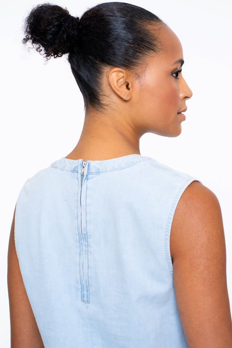 Geisha Fashion dames boxy denim top