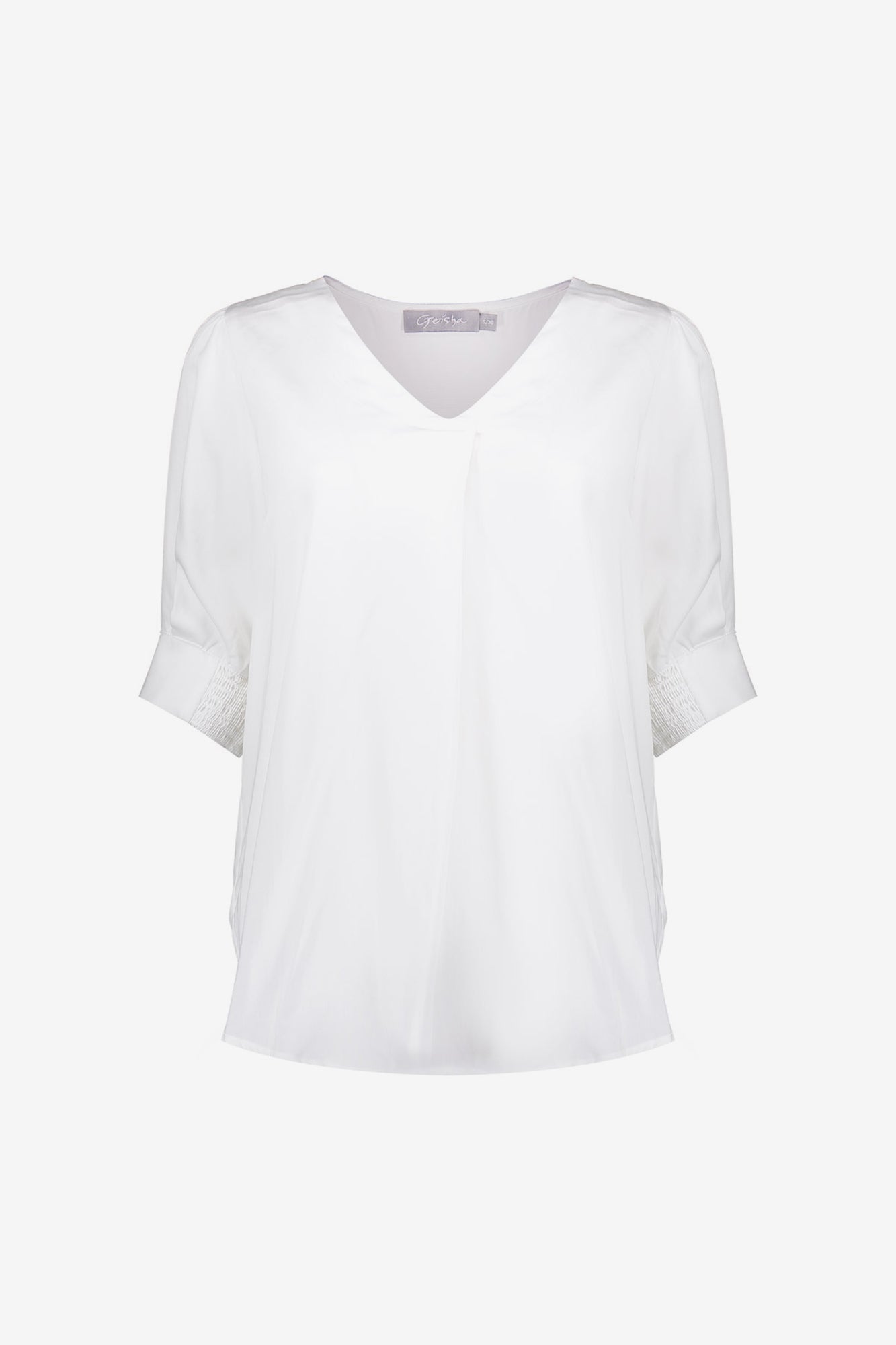 Geisha Fashion dames lyocell top met pofmouwen