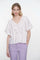 Geisha Fashion dames top gestreept met strikdetail