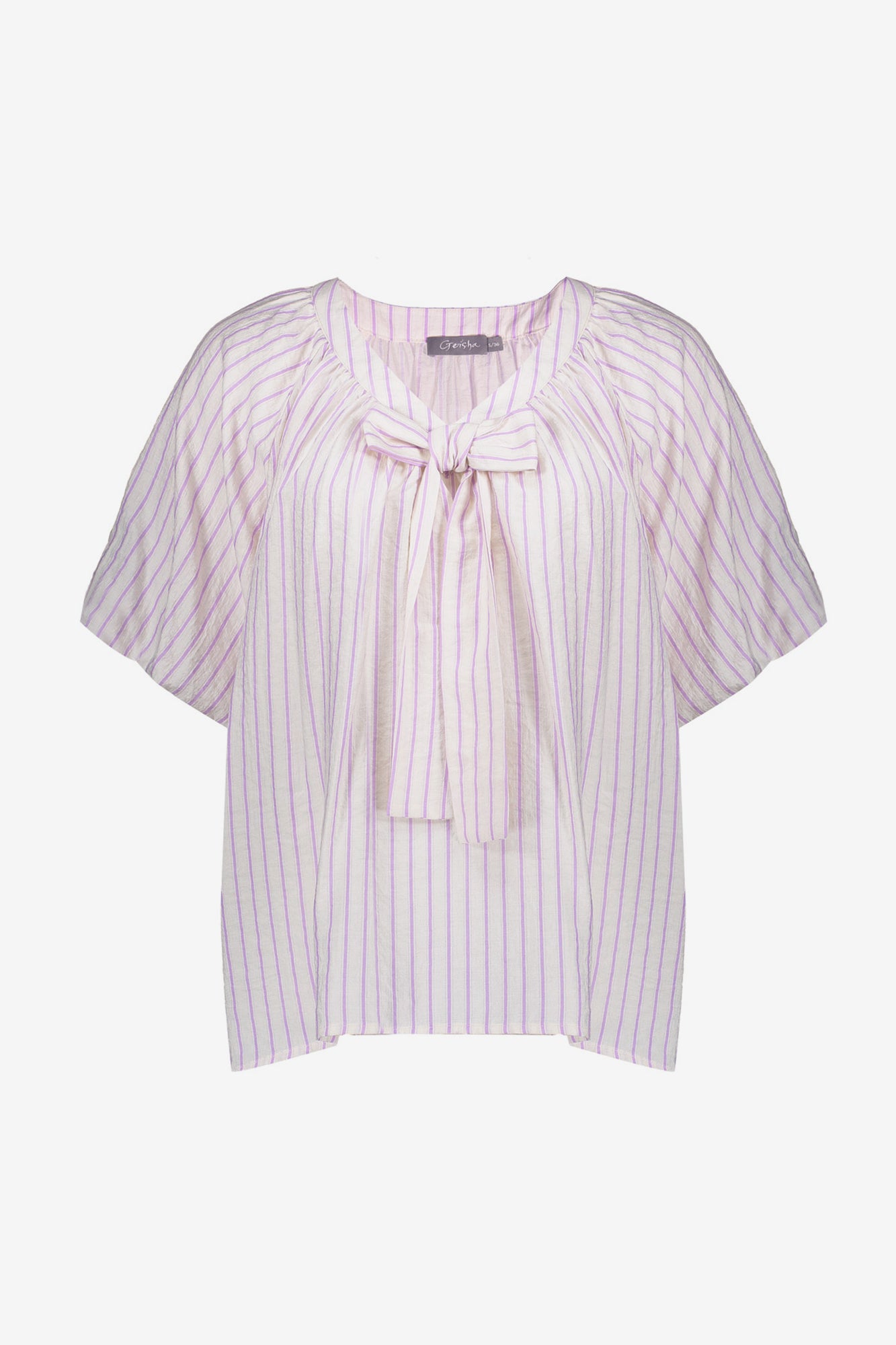 Geisha Fashion dames top gestreept met strikdetail