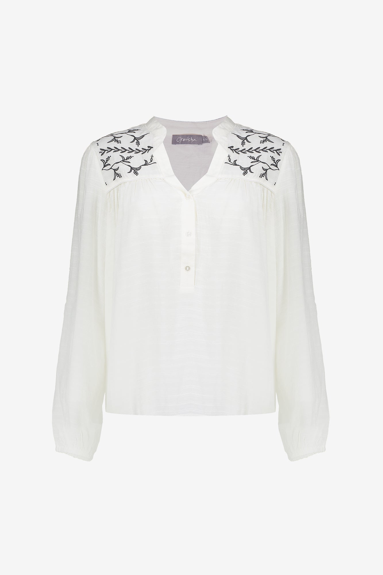 Geisha Fashion dames top met broderie anglaise