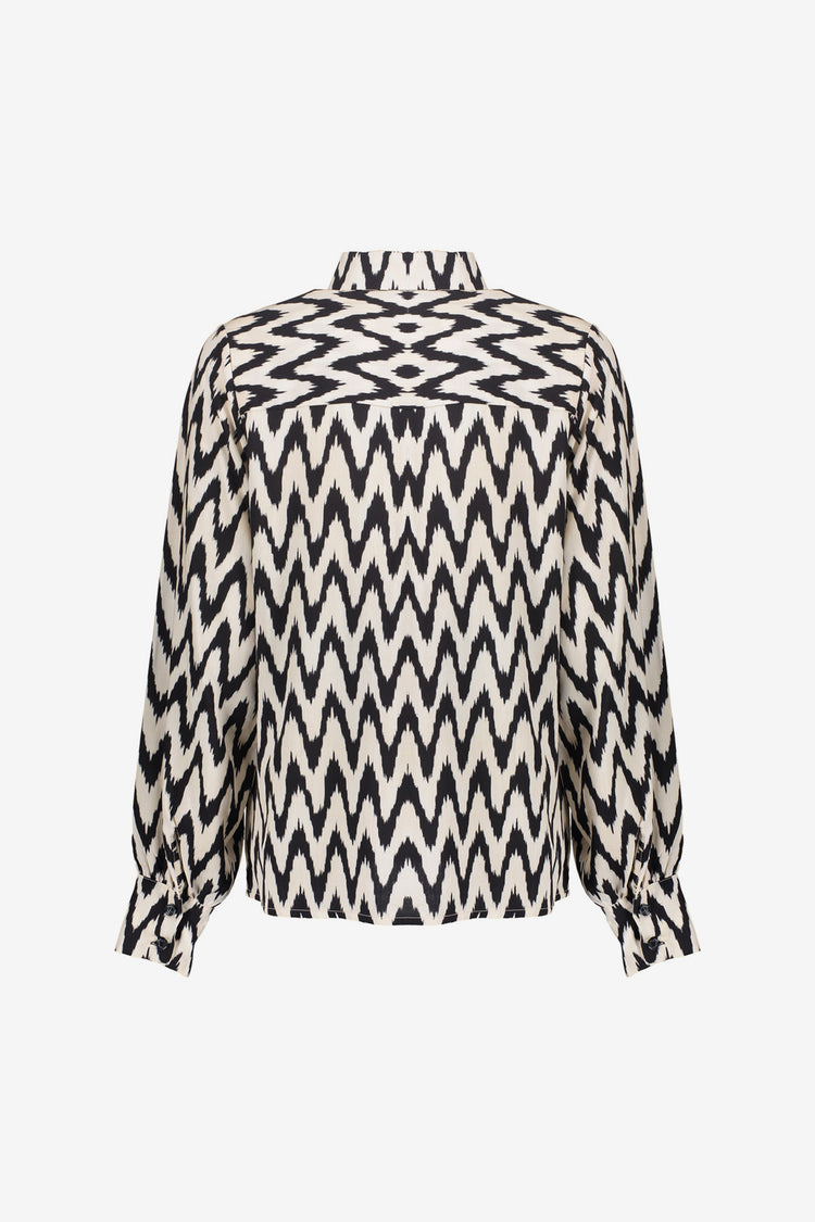 Geisha Fashion dames zigzagprint blouse