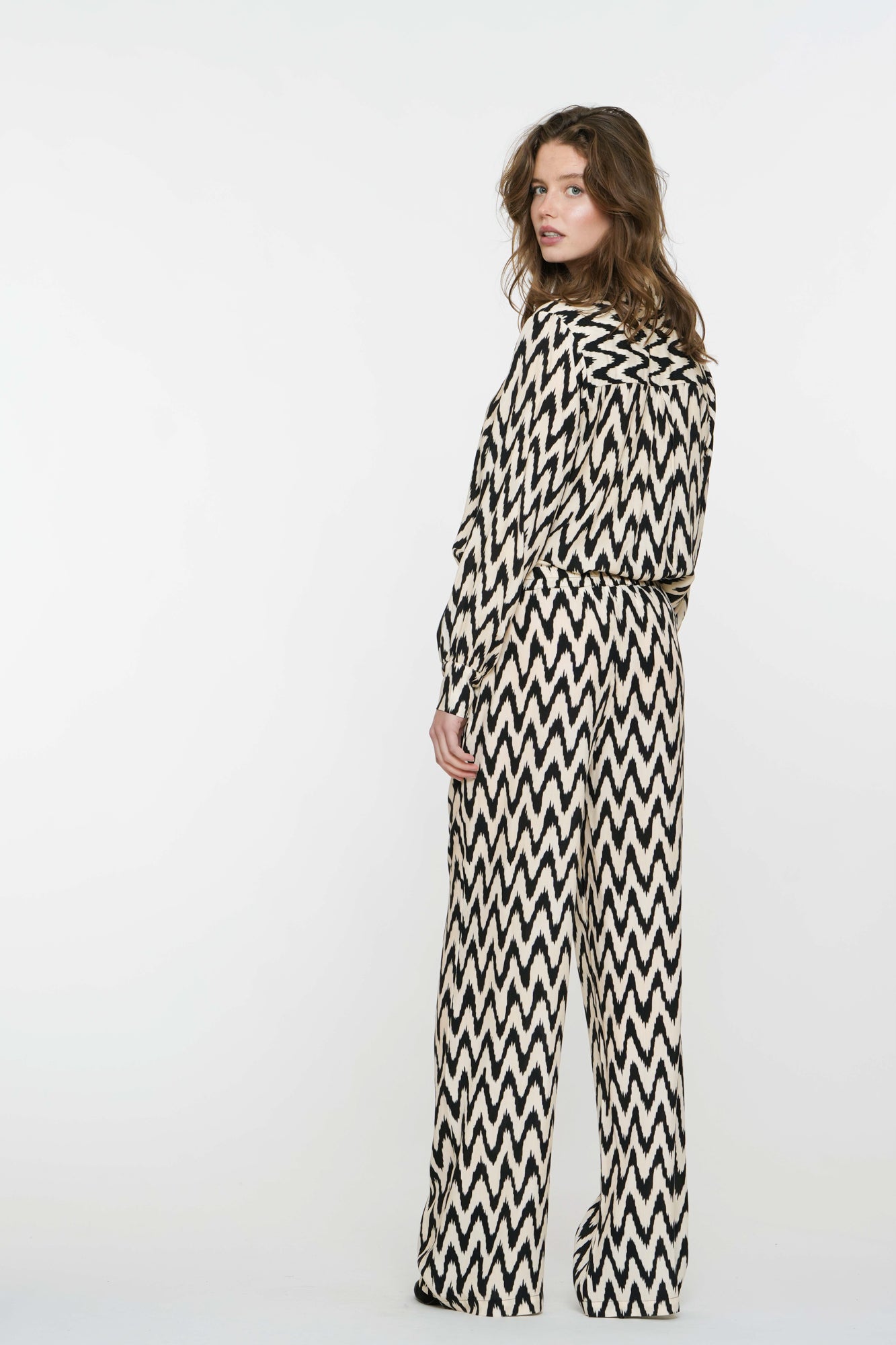 Geisha Fashion dames zigzagprint blouse