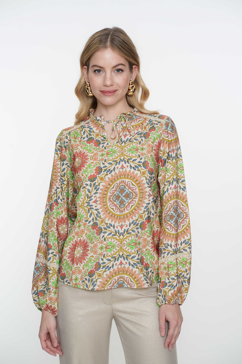 Geisha Fashion dames top etnische print