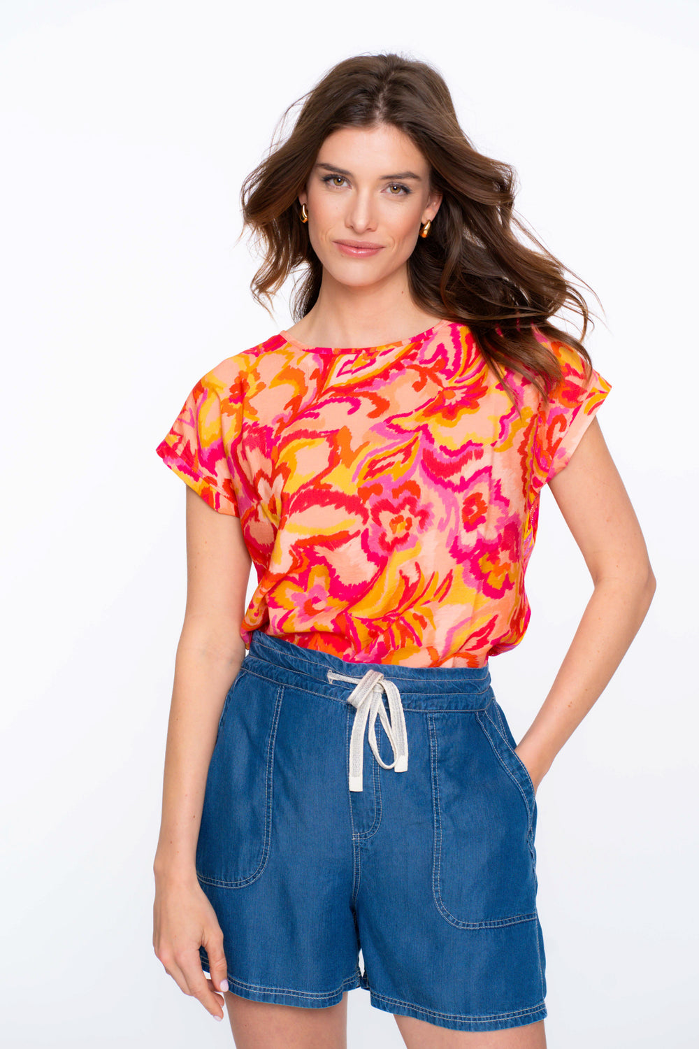 Geisha Fashion dames top met ajourdetails