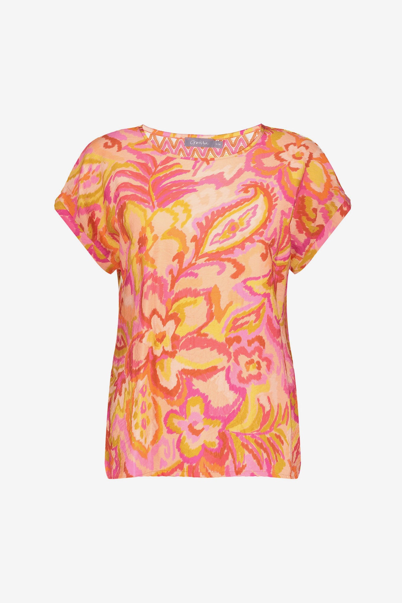 Geisha Fashion dames top met ajourdetails