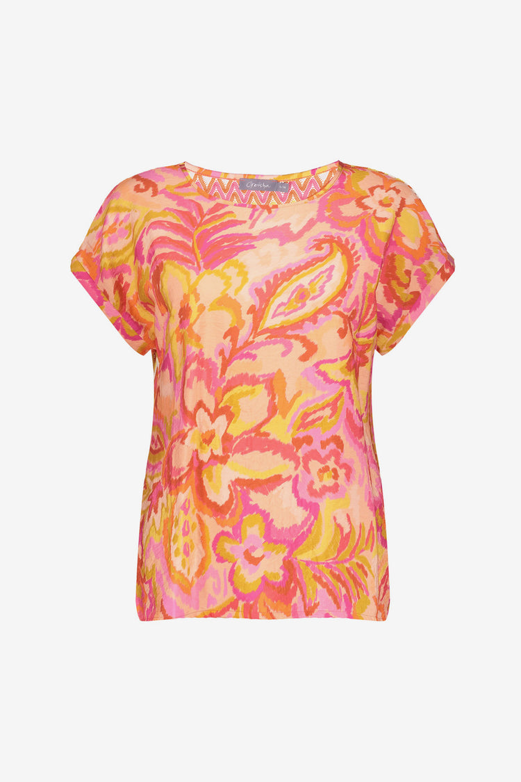 Geisha Fashion dames top met ajourdetails