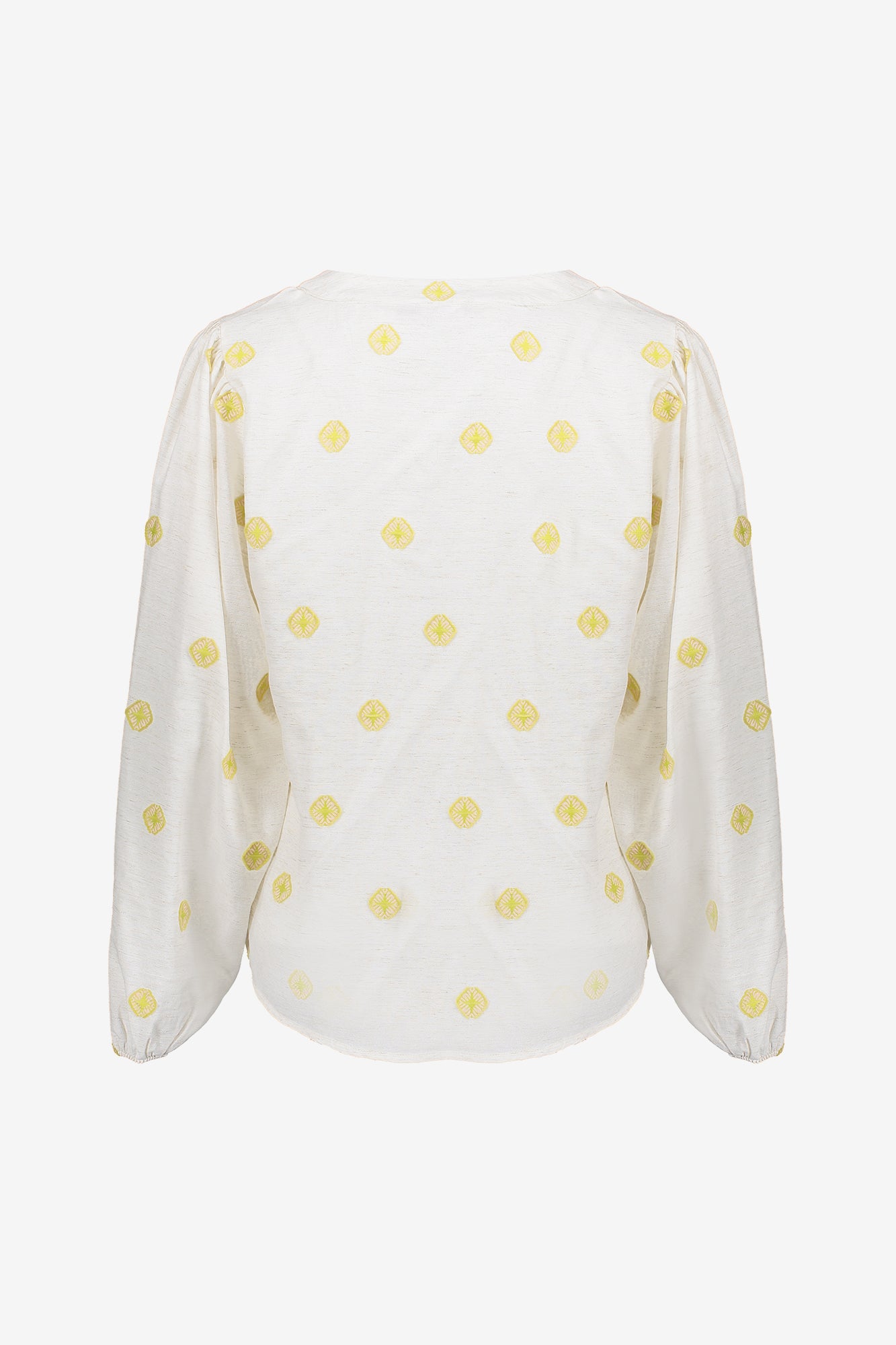 Geisha Fashion dames top met ingeweven Azteekse details