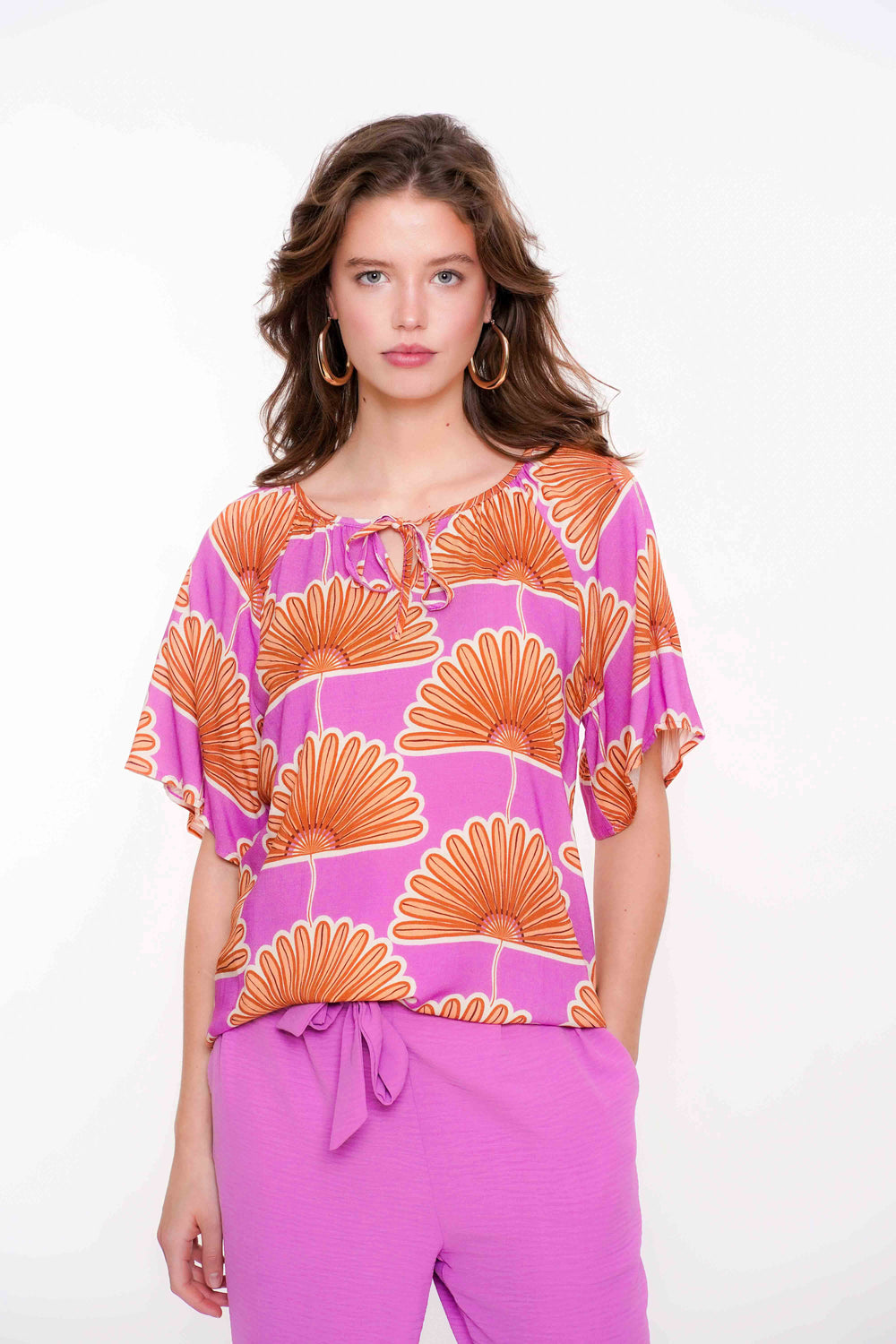 Geisha Fashion dames retro top met print