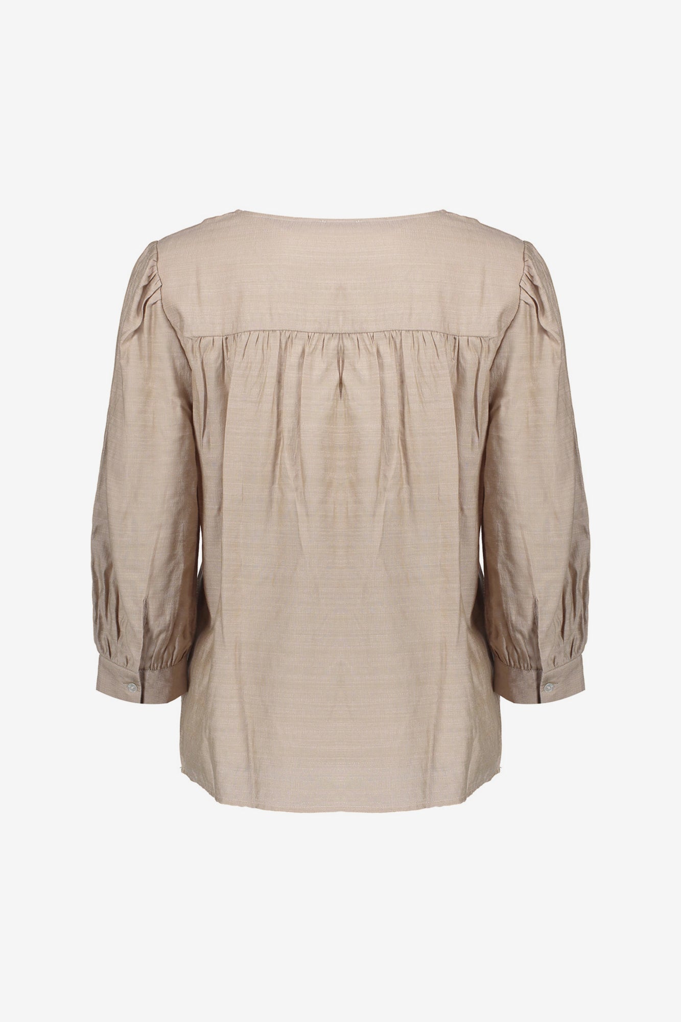 Geisha Fashion dames top met 7/8 mouwen en geborduurde bloemen