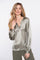 Geisha dames satijnachtige blouse met V-hals