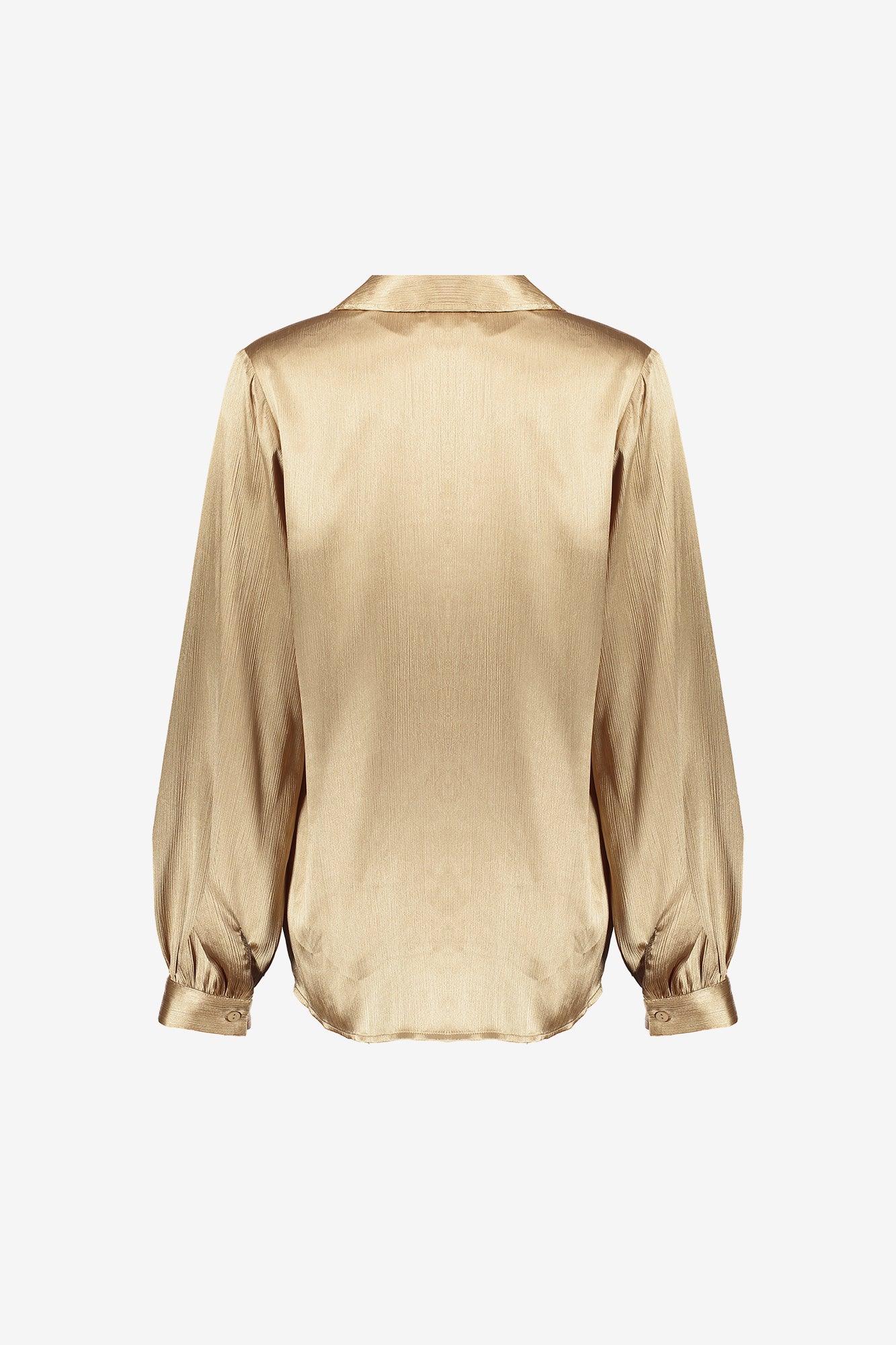 Geisha dames satin look blouse met V-hals