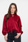 Geisha dames satin look blouse met strikdetail