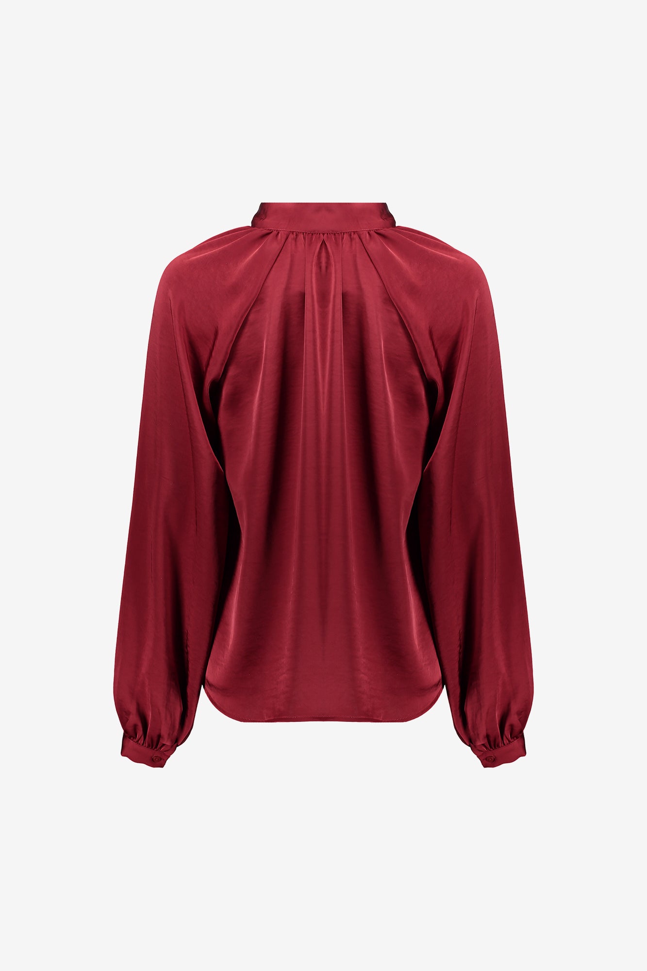 Geisha dames satin look blouse met strikdetail
